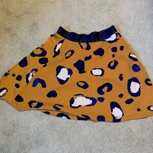 3.1 Phillip Lim Asymmetrical Yellow Orange Skater Mini Skirt